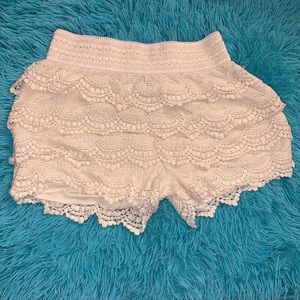 Cream shorts